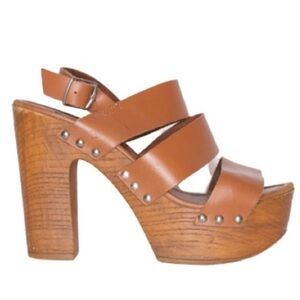 Steve Madden Livvie Platform Heel Size 10 - Used, Brown/ Cognac